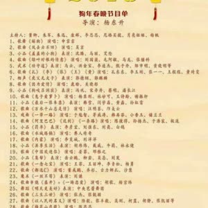 2010央视春晚节目单,详细的图片